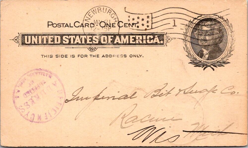 Imperial Bit & Snap Co. Racine WI Vintage Postcard SP6-1